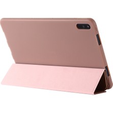 Gebei Deri Kılıf Huawei Matepad 11 (2021) Pembe Altın (Yurt Dışından)