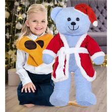 Özgüner Oyuncak Ayıcı Oyuncak 80 cm Noel Baba Şapkalı Ayıcık Yeni Yıl , Yılbaşı Hediyesi