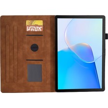 Xinghai Digital1 Huawei Matepad Se Için 10.4 Inç Koruyucu Kılıf Demir Kule Baskılı Pu Deri Kapak Standı Kapak ile Kart Tutucu-Kahverengi (Yurt Dışından)