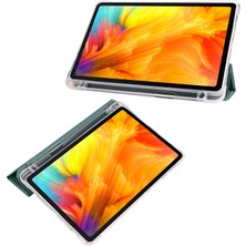 Xinghai Digital1 Huawei Matepad Se Için 10.4-Inç Kılıf Üç Katlı Standı Tablet Pu Deri Kapak ile Kalem Yuvası-Gece Yarısı Yeşil (Yurt Dışından)