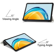 Xinghai Digital1 Huawei Matepad Se Için 10.4 Inç Üç Katlı Stand Otomatik Uyku/uyandırma Tablet Kapağı Desen Baskı Pu Deri Folyo Çizilmez Tablet Kılıfı-Kedi (Yurt Dışından)