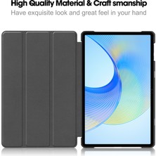 Xinghai Digital1 Honor Pad X8 Pro Için Üç Katlı Stand Kabuk Pu Deri Otomatik Uyku/uyandırma Koruyucu Tablet Kapağı-Siyahımsı Yeşil (Yurt Dışından)