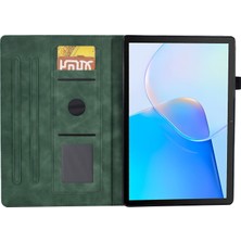 Xinghai Digital1 Huawei Matepad Se Için 10.4 Inç Koruyucu Kılıf Demir Kule Baskılı Pu Deri Kapak Standı Kapak ile Kart Tutucu-Yeşil (Yurt Dışından)