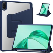 Xinghai Digital1 Honor Pad X8A Kılıfı 360&#176; Döner Stand Pu Deri+Akrilik Tablet Kılıfı (Klavyesiz)-Koyu Mavi (Yurt Dışından)