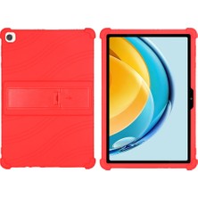 Xinghai Digital1 Huawei Matepad Se Için 10.4 Inç Yumuşak Silikon Tablet Kılıfı Pc Kickstand Şok Emici Tablet Kapağı-Kırmızı (Yurt Dışından)