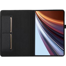 Xinghai Digital1 Honor Pad Gt Pro Için Deri Kılıf Kart Tutucu Kumaş Doku Tablet Standı Kapak-Kırmızı (Yurt Dışından)