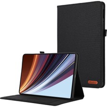 Xinghai Digital1 Honor Pad Gt Pro Için Deri Kılıf Kart Tutucu Kumaş Doku Tablet Standı Kapak-Siyah (Yurt Dışından)