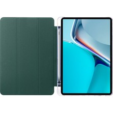 Xinghai Digital1 Huawei Matepad 11 (2021) Için Pu Deri Üç Katlı Stand Folyo Darbeye Dayanıklı Kılıf Otomatik Uyku/uyandırma Akıllı Tablet Kapağı, Kalem Tutucu-Gece Yarısı Yeşili (Yurt Dışından)