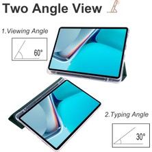 Xinghai Digital1 Huawei Matepad 11 (2021) Için Pu Deri Üç Katlı Stand Folyo Darbeye Dayanıklı Kılıf Otomatik Uyku/uyandırma Akıllı Tablet Kapağı, Kalem Tutucu-Gece Yarısı Yeşili (Yurt Dışından)