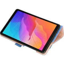 Xinghai Digital1 WY-2099 Huawei Matepad T8 Elastik Bantlı ve El Askılı Deri Tablet Kılıfı-Mavi (Yurt Dışından)