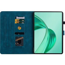 Xinghai Digital1 Honor Pad X8A Kılıf Zambak Çiçeği Künye Kart Yuvaları Deri Tablet Kapak-Mavi Için (Yurt Dışından)