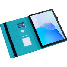 Xinghai Digital1 Honor Pad 8 Kılıf Pu Deri Ağaç Geyik Desenli Tablet Kapağı Kart Yuvalı-Mavi (Yurt Dışından)