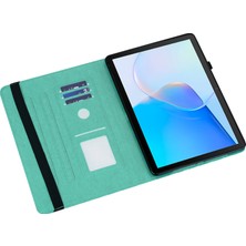 Xinghai Digital1 Honor Pad 8 Kılıf Pu Deri Ağaç Geyik Desenli Tablet Kılıfı, Kart Yuvalı-Yeşil (Yurt Dışından)