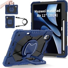 Xinghai Digital1 Huawei Matepad AIR(2024) Için Kılıf Silikon+Pc Kickstand Tablet Kapağı-Lacivert/siyah (Yurt Dışından)