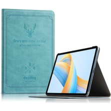 Xinghai Digital1 Honor Pad V8 Geyik Desenli Tablet Kılıfı Pu Deri + Pc Standı Kapağı-Yeşil (Yurt Dışından)