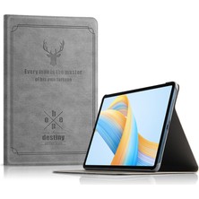 Xinghai Digital1 Honor Pad V8 Geyik Desenli Tablet Kılıfı Pu Deri + Pc Standı Kapağı-Gri (Yurt Dışından)