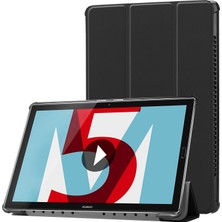 Xinghai Digital1 Huawei Mediapad M5 10/m5 10(Pro)-Siyah Için Stabil Üç Katlı Stand Deri Kılıf (Yurt Dışından)