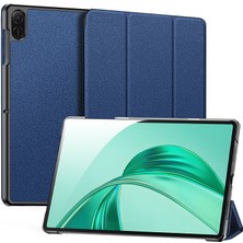 Xinghai Digital1 Honor Pad X8A Kılıf Dux Ducıs Domo Serisi Üç Katlı Stand Pu Deri Koruyucu Tablet Kapak-Mavi (Yurt Dışından)