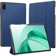 Xinghai Digital1 Honor Pad X8A Kılıf Dux Ducıs Domo Serisi Üç Katlı Stand Pu Deri Koruyucu Tablet Kapak-Mavi (Yurt Dışından)