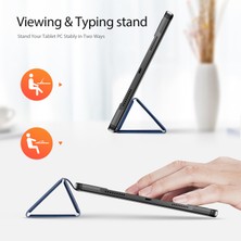 Xinghai Digital1 Honor Pad X8A Kılıf Dux Ducıs Domo Serisi Üç Katlı Stand Pu Deri Koruyucu Tablet Kapak-Mavi (Yurt Dışından)