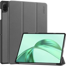 Xinghai Digital1 Honor Pad X8A Enkay Hat Prınce Üç Katlı Stand Kapağı Pu Deri + Pc Tablet Kılıfı-Gri (Yurt Dışından)