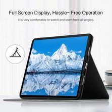 Xinghai Digital1 Huawei Qingyun C7 Için Geyik Desenli Tablet Kılıf Pu Deri + Tpu Yumuşak Kavrama Darbeye Dayanıklı Stand Kapağı-Gri (Yurt Dışından)