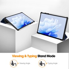 Xinghai Digital1 Tablet Kılıfı Huawei Matepad Air 11.5 INÇ(2023)ÜÇ Katlı Stand Otomatik Uyku/uyandırma Pu Deri Tam Koruyucu Kapak-Mavi (Yurt Dışından)