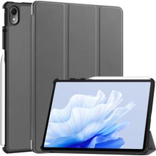 Xinghai Digital1 Tablet Kılıfı Huawei Matepad Air 11.5 INÇ(2023)ÜÇ Katlı Stand Otomatik Uyku/uyandırma Pu Deri Tam Koruyucu Kapak-Gri (Yurt Dışından)