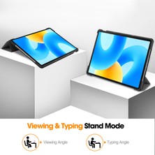 Xinghai Digital1 Huawei Matepad 11.5 Için Üç Katlı Stand Tablet Kılıfı Otomatik Uyandırma/uyku Tablet Deri Kapak-Gri (Yurt Dışından)