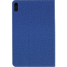 Xinghai Digital1 Kumaş Dokusu Pu Deri Stand Koruyucu Kapak Huawei Matepad 10.4(2020)/(2022)/HONOR V6-Blue (Yurt Dışından)