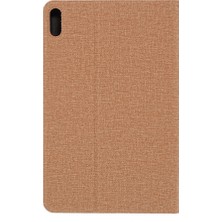 Xinghai Digital1 Kumaş Dokusu Pu Deri Stand Koruyucu Kapak Huawei Matepad 10.4(2020)/(2022)/HONOR V6-Açık Kahverengi (Yurt Dışından)