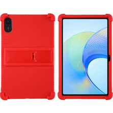 Xinghai Digital1 Honor Pad X8 Pro ELN-W09 Silikon Tablet Kılıfı Çizilmeye Dayanıklı Tablet Kılıfı Pc Kickstand-Kırmızı (Yurt Dışından)