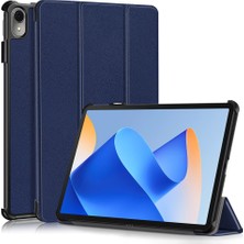 Xinghai Digital1 Huawei Matepad 11 (2023) Için Üç Katlı Stand Tablet Kılıfı Otomatik Uyandırma/uyku-Koyu Mavi ile Pu Deri Tablet Kılıfı (Yurt Dışından)