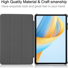 Xinghai Digital1 Honor Pad V8 Üç Katlı Stand Tablet Kılıfı Için Otomatik Uyku / Uyanma-Gri ile Pu Deri Tam Koruyucu Kapak (Yurt Dışından)