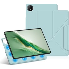 Xinghai Digital1 Honor Magicpad 2 12.3 Deri Kılıf Origami Standı Manyetik Tablet Kapağı Otomatik Uyandırma/uyku-Mavi (Yurt Dışından)