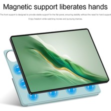 Xinghai Digital1 Honor Magicpad 2 12.3 Deri Kılıf Origami Standı Manyetik Tablet Kapağı Otomatik Uyandırma/uyku-Mavi (Yurt Dışından)