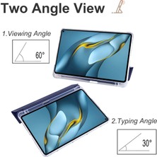 Xinghai Digital1 Huawei Matepad 10.4(2022)/(2020)ÜÇ Katlı Stand Tablet Kapak Pu Deri Otomatik Uyku/uyandırma Akıllı Kılıf Kalem Tutucu-Koyu Mavi (Yurt Dışından)