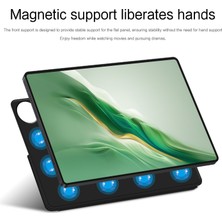 Xinghai Digital1 Honor Magicpad 2 12.3 Deri Kılıf Origami Standı Manyetik Tablet Kapağı Otomatik Uyandırma/uyku-Siyah (Yurt Dışından)