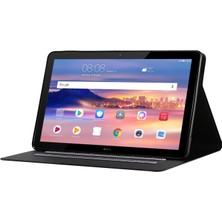 Xinghai Digital1 Huawei Mediapad T5 10.1-Mor Için Kart Tutuculu Pu Deri Tablet Kılıfı (Yurt Dışından)