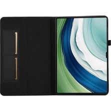 Xinghai Digital1 Huawei Matepad Pro 13.2 Kılıf Kumaş Dokulu Tablet Deri Kapak Kart Tutuculu-Siyah (Yurt Dışından)