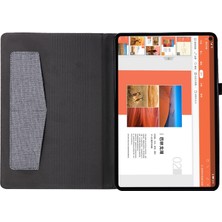 Xinghai Digital1 Huawei Matepad Se 11 Için Deri Kılıf Kart Tutucu Kumaş Doku Tablet Standı Kapak-Gri (Yurt Dışından)