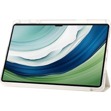 Xinghai Digital1 Huawei Matepad Pro 13.2 Tablet Kılıfı Darbeye Dayanıklı Tpu+Akrilik+Pu Üç Katlı Stand Kapağı-Beyaz (Yurt Dışından)