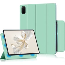 Xinghai Digital1 Honor Pad 9 Pro Tablet Kılıfı Için Manyetik Üç Katlı Stand Pu Deri + Tpu Kapak-Yeşil (Yurt Dışından)