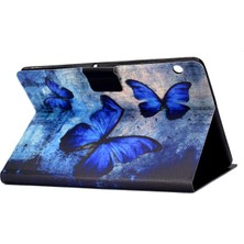 Xinghai Digital1 Darbeye Dayanıklı Desen Baskı Kartı Yuvası Standı Pu Deri Tablet Kılıfı Huawei Mediapad T3 10-Blue Ler (Yurt Dışından)
