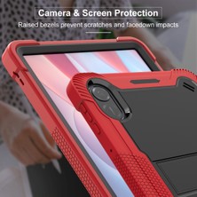 Xinghai Digital1 Honor Pad X9 Koruyucu Kılıf Kickstand Darbeye Dayanıklı Silikon + Pc Tablet Kapağı-Kırmızı + Siyah (Yurt Dışından)