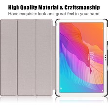 Xinghai Digital1 Honor Pad X8/x8 Lite/huawei Matepad T 10 Pu Deri Üç Katlı Stand Kapağı Anti-Damla Tablet Koruyucu Kılıf-Koyu Mavi (Yurt Dışından)