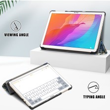 Xinghai Digital1 Üç Katlı Stand Desen Baskı Deri Kılıf Akıllı Tablet Kapağı Huawei Matepad T 10S/T 10/tadını Çıkarın Tablet 2 Yıldızlı Gökyüzü (Yurt Dışından)