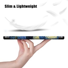 Xinghai Digital1 Üç Katlı Stand Desen Baskı Deri Kılıf Akıllı Tablet Kapağı Huawei Matepad T 10S/T 10/tadını Çıkarın Tablet 2 Yıldızlı Gökyüzü (Yurt Dışından)