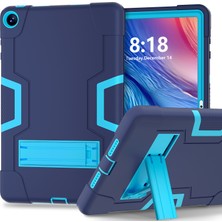 Xinghai Digital1 Huawei Matepad Se Için 10.4 Inç Robot Tarzı Kılıf Silikon + Pc Renk Kontrastı Kickstand Tablet Kapağı-Lacivert/mavi (Yurt Dışından)