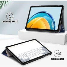 Xinghai Digital1 Huawei Matepad Se Için 10.4 Inç Pu Deri Tablet Kılıfı Üç Katlı Stand Anti-Damla Tablet Kapağı-Koyu Mavi (Yurt Dışından)